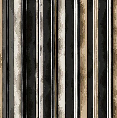 Tricoline Digital Black Beauty Listrado, 50cm x 1,50mt