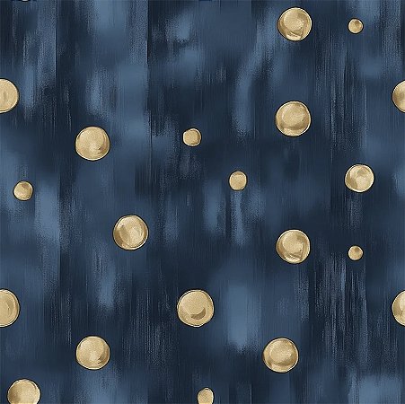 Tricoline Digital Midnight Bolas, 100% Algdão, 50cm x 1,50mt