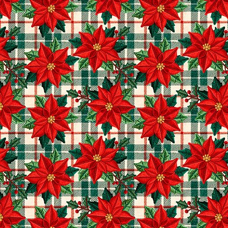 Tricoline Digital Luzes de Natal, 100%Algodão, 50cm x 1,50mt