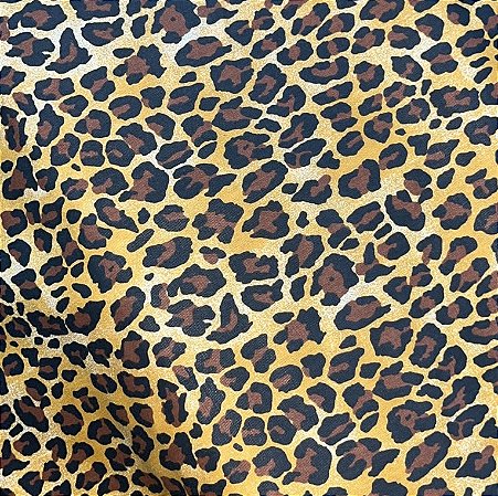 Tricoline Estampado Onça Pintada 100% Algodão 50cm x 1,50mt
