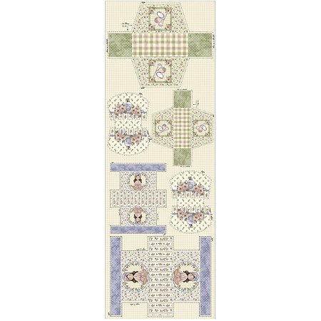 Tricoline Painel Necessaire Shabby Chic, 50cm x 1,50mt