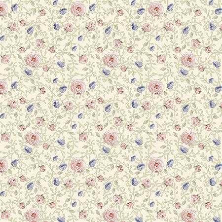 Tricoline Digital Mini Floral Shabby Chic, 50cm x 1,50mt