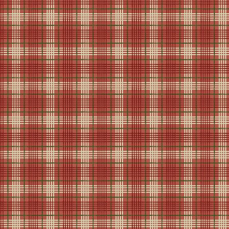 Tricoline Digital Xadrez Natal Vermelho, 50cm x 1,50mt