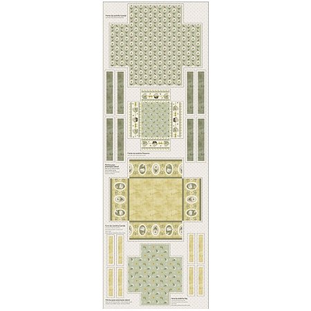 Tricoline Painel Cestinha de Café Margaridas, 50cm x 1,50mt