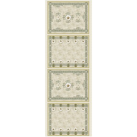 Tricoline Painel Jogo Americano Margaridas, 50cm x 1,50mt
