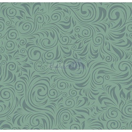 Tecido Arabesco Verona Cor - 01 (Verde), 100% Algodão, Unid. 50cm x 1,50mt