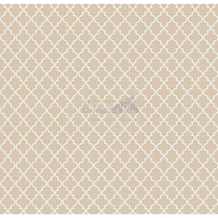 Tricoline Estampado Delicato Cor - 03 (Bege), 100% Algodão, Unid. 50cm x 1,50mt