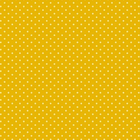 Tricoline Poá Tom Tom (Amarelo) - 100% Algodão, Unid. 50cm x 1,50mt
