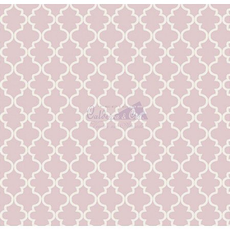 Tricoline Estampado Ana Cor - 08 (Rosa), 100% Algodão, Unid. 50cm x 1,50mt