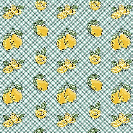 Tricoline Estampado Mini Limões, 100% Algodão, Unid. 50cm x 1,50mt