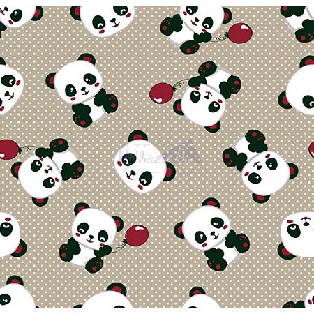 Tecido Tricoline Panda (Bege), 100% Algodão, Unid. 50cm x 1,50mt