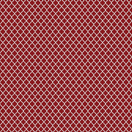 Tricoline Estampado Mini Vitral Vermelho, 100% Algodão, Unid. 50cm x 1,50mt