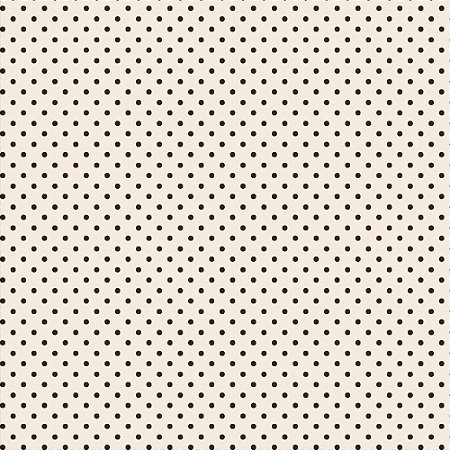 Tricoline Estampado Mini Poá Marrom, 100% Algodão, Unid. 50cm x 1,50mt