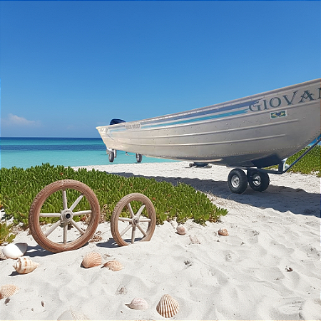 Rodas Removíveis para transporte e Manobras de Barcos de Alumínio