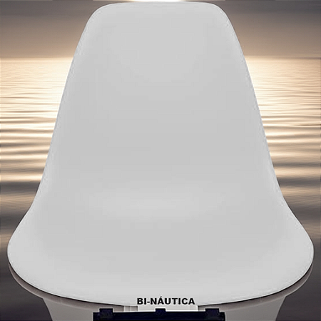 Cadeira Giratória Piloteiro para Barco de Alumínio Cor Branca