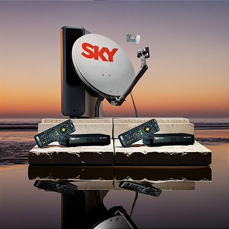 Sky Pré Pago Flex Hd com 2 Receptores