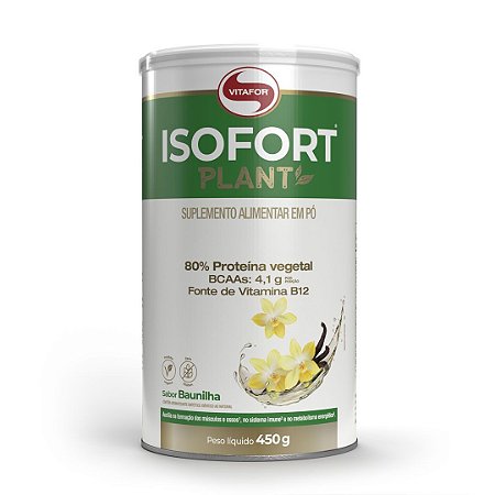 Isofort Plant 450g Sabor Baunilha
