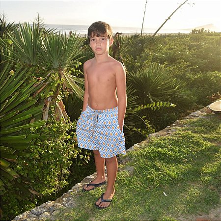 Bermuda Infantil Masculina Estampada Papeet - Alohi
