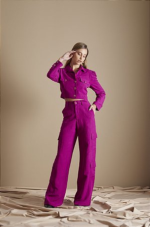 CALÇA VIVIELLY ROSA DAHLIA