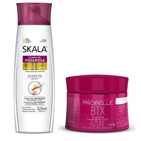 Kit 1 Shampoo Anti Residuos+ Botox Probelle Azure