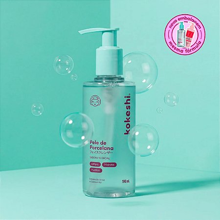 KOKESHI SABONETE LIQUIDO FACIAL PELE DE PORCELANA 190ML