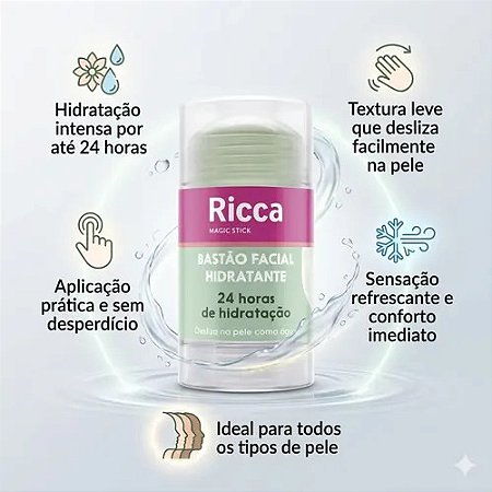 BASTAO FACIAL HIDRATANTE RICCA 30G