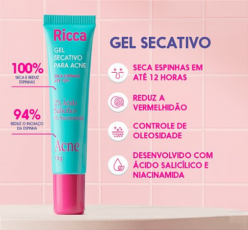 GEL SECATIVO PARA ACNE RICCA 15G