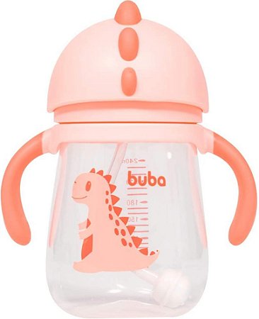 Copo Dino com Alça - Rosa - Buba