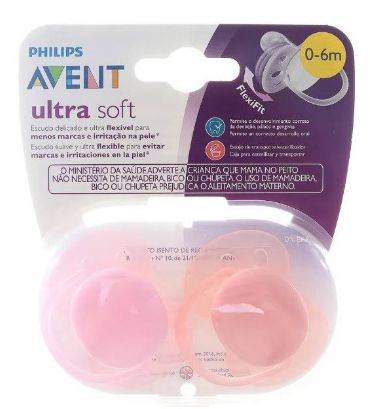 Chupeta Ultra Soft Dupla Lisa - 0-6 Meses Menina
