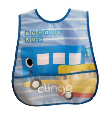 Babador Impermeável com Bolso – School Bus - Clingo