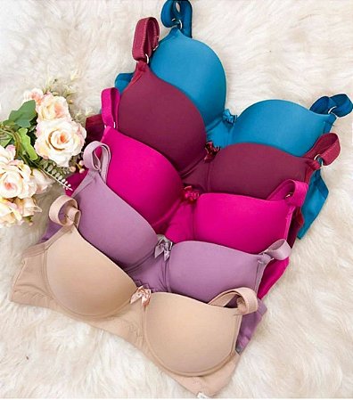 SUTIÃ AVULSO SOLTEIRINHO BÁSICO REFORÇADO COM BOJO E FORRO 100% ALGODÃO