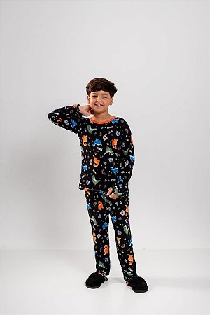 PIJAMA INFANTIL INVERNO MENINO SUEDE PREMIUM ESTAMPADOS