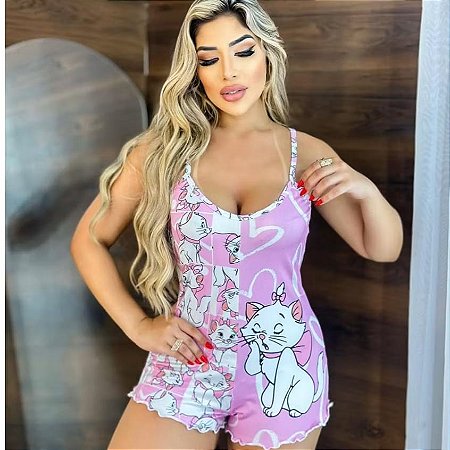 MACAQUINHO PIJAMA ADULTO ONDINHA BLOGUEIRA SUEDE PREMIUM PERSONAGEM