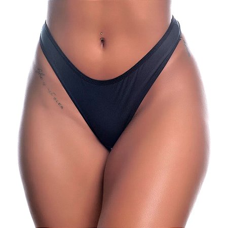 CALCINHA LISA FIO DUPLO MICROFIBRA COM LAÇINHO REXTON