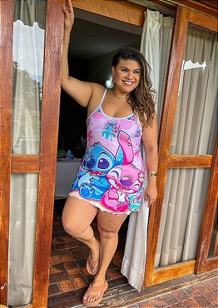 CAMISOLA ALÇA ADULTO PLUS SIZE STITCH TECIDO SUEDE PREMIUM SORTIDAS