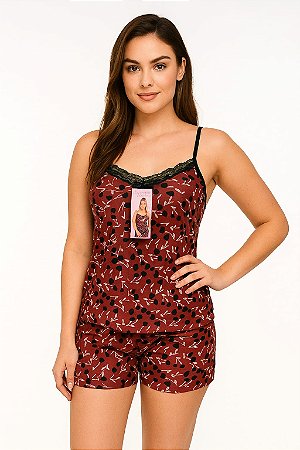 PIJAMA BABY DOLL SEM BOJO ESTAMPAS VARIADAS EM LIGANETE