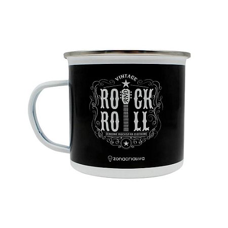 Caneca Metal Rock n Roll Vintage 500ml
