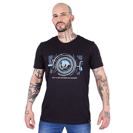 Camiseta Fusca Zero a Cem Preta Jaguar.
