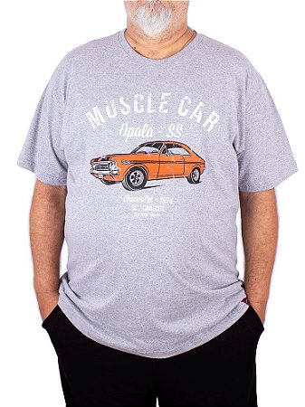 Camiseta Plus Size Opala Muscle Mescla.