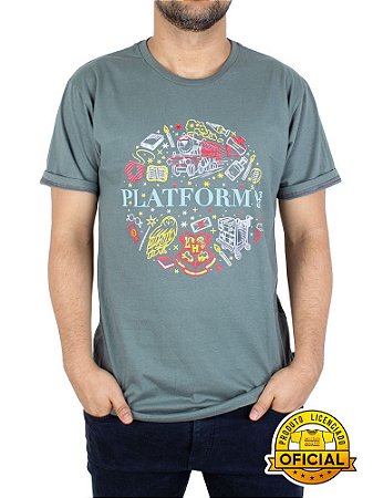 Camiseta Harry Potter Plataforma 9 3/4 Verde Oficial