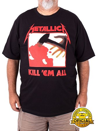 Camiseta Plus Size Metallica Kill 'Em All Preta - Oficial