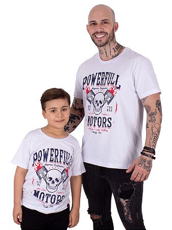 Tal Pai Tal Filho PoweFull Branca - Receba em Casa - Art Rock Camisetas