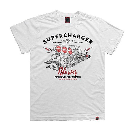 Camiseta Juvenil Supercharger Blower Branca
