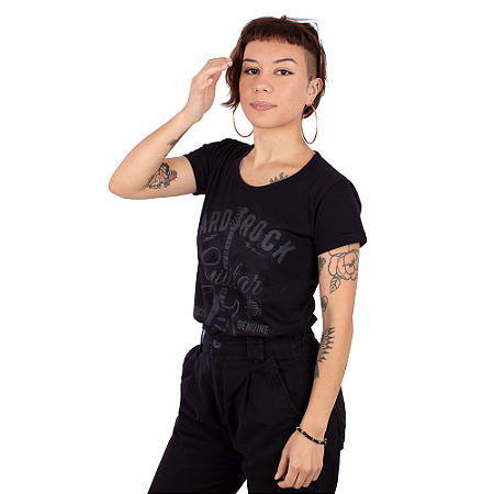Camiseta Feminina Hard Rock Preta