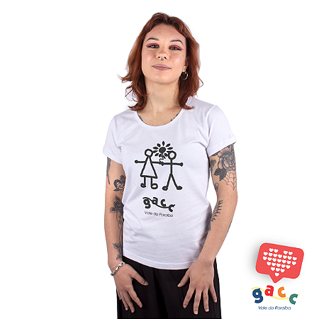 Camiseta Feminina Gacc Mãos Dadas Branca