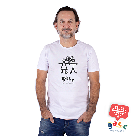 Camiseta Masculina Gacc Mãos Dadas Branca