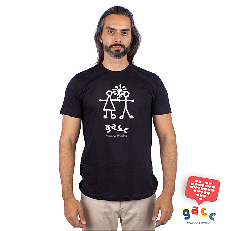 Camiseta Masculina Gacc Mãos Dadas Preta