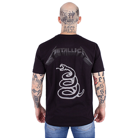 Camiseta Metallica Black Álbum Preta Oficial