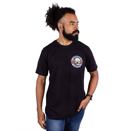 Camiseta Guns N' Roses Bullet Preta Oficial