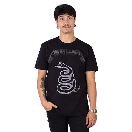 Camiseta Metallica Black Álbum Preta Oficial